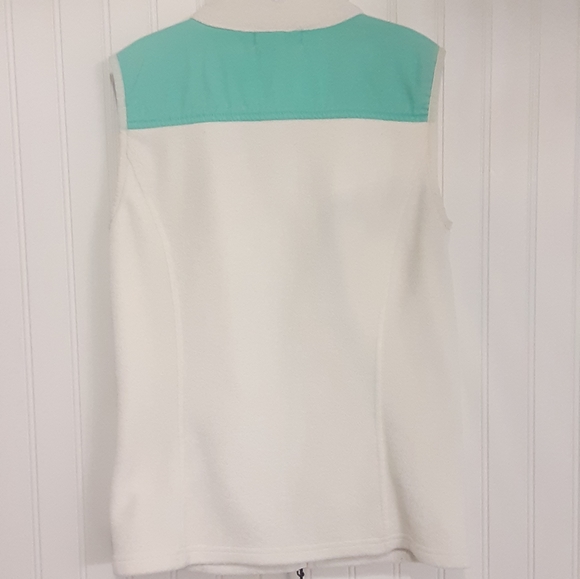 Vineyard Vines XXS fleece vest white and aqua - Picture 12 of 13